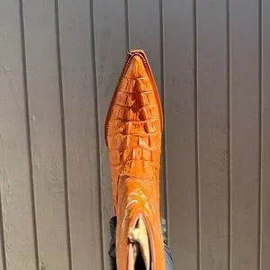 Carreta | Shoes | 63 Orange Crocodile Imitation Tail Western  display picture 1